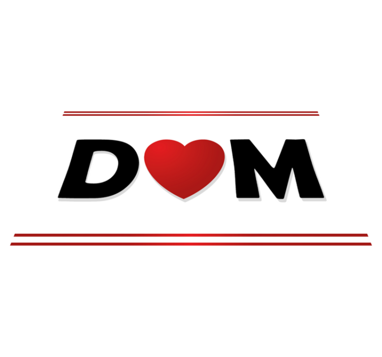 Brugerdefinerede par initialer vinyl tæppe med navn - TenStickers