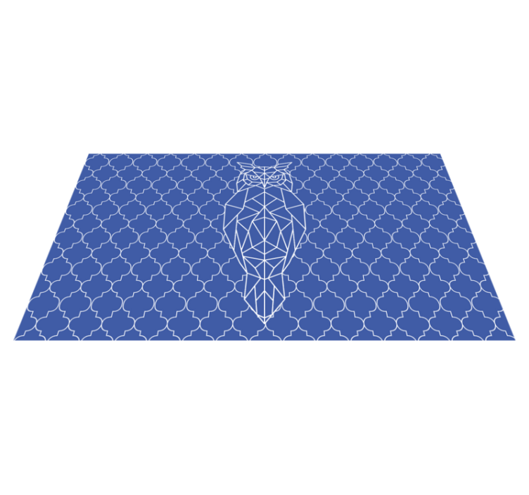 Geometrisk uglemønster vinyltæpper med dyr - TenStickers