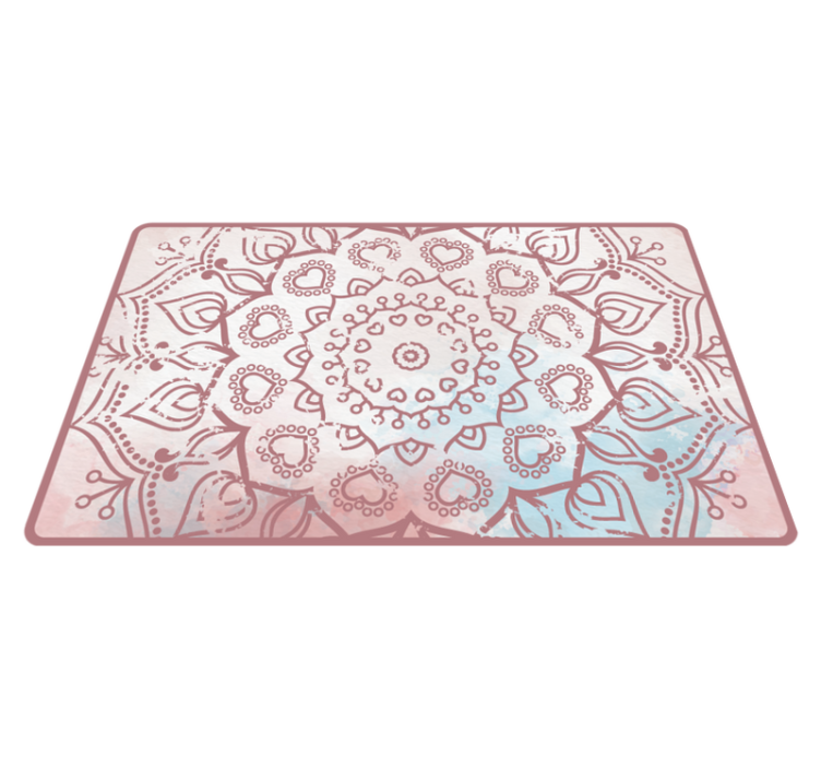 Delikat lilla design mandala vinyl tæppe - TenStickers
