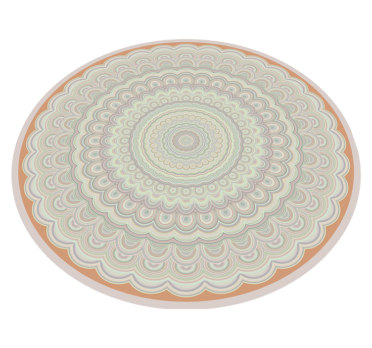 Indviklet cirkulært mønster mandala vinyl tæppe - TenStickers