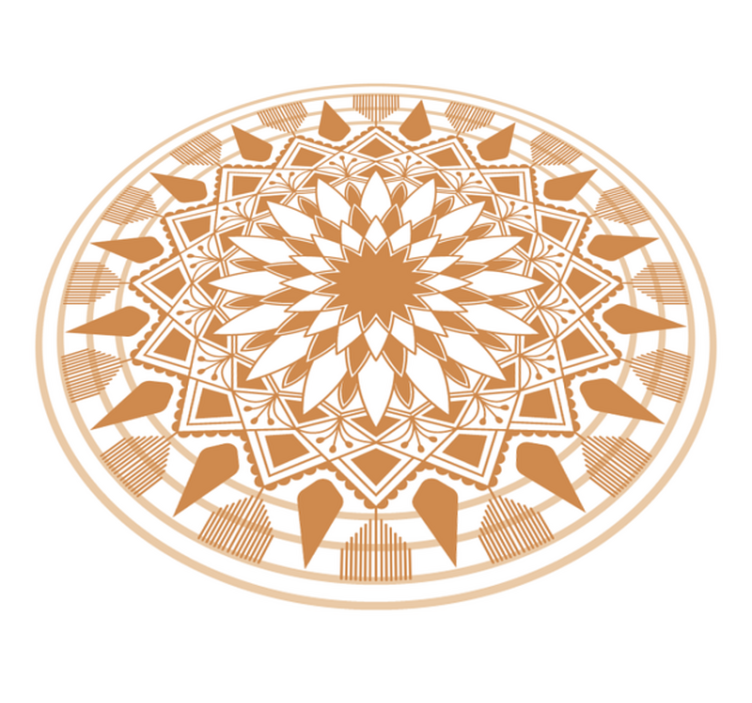 Kompleks geometrisk arrangement mandala vinyl tæppe - TenStickers