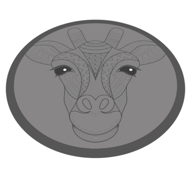 Grå girafdesign vinyltæpper med dyr - TenStickers