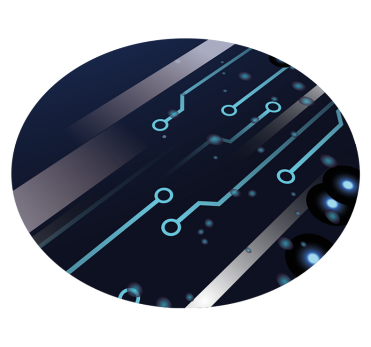 Blå rum digital moderne tæppe - TenStickers