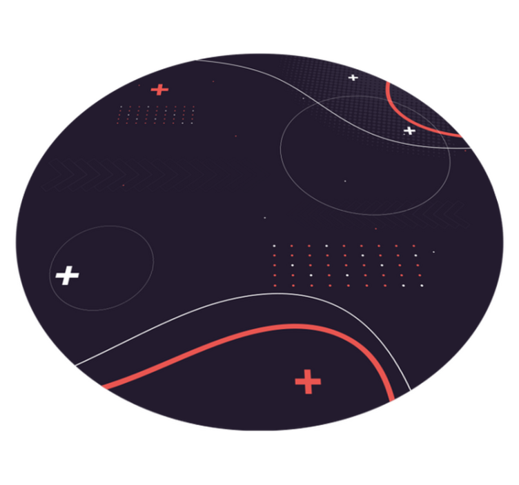 Abstrakte buede mønstre moderne vinyl tæppe - TenStickers