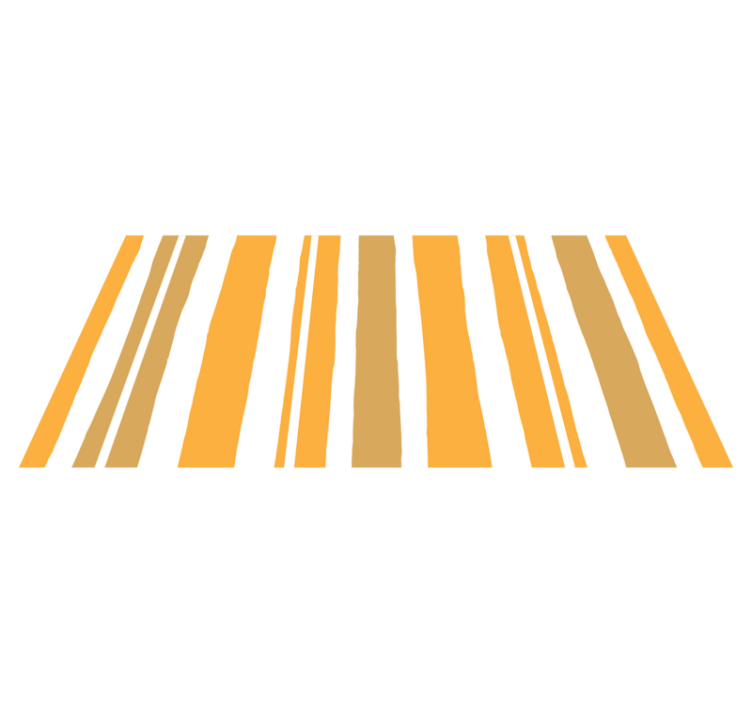 Varme orange linjer stribede vinyl tæppe - TenStickers