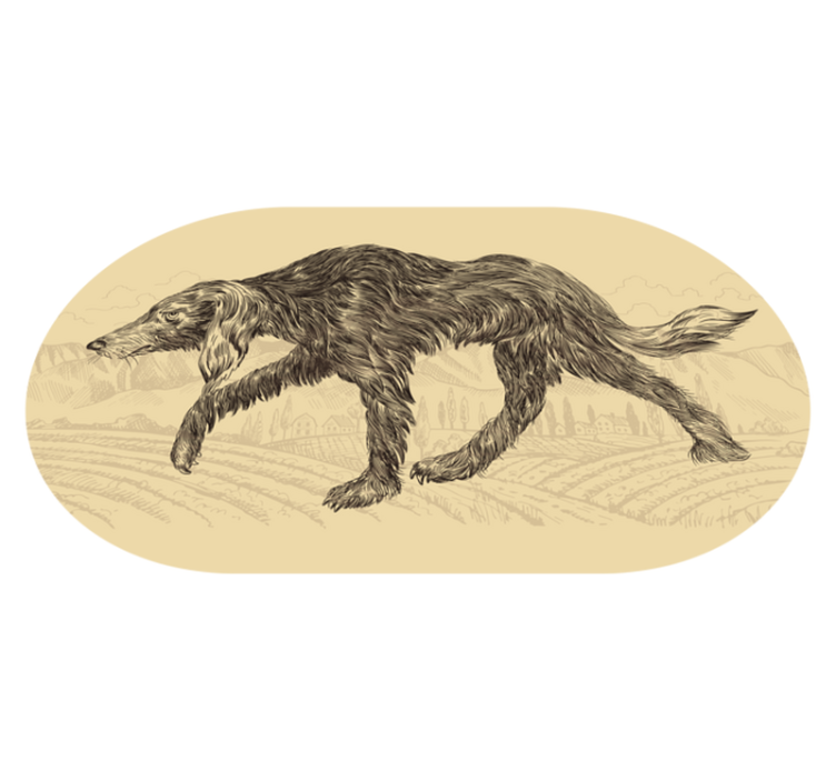 Elegant hundesilhuet vinyltæpper med dyr - TenStickers