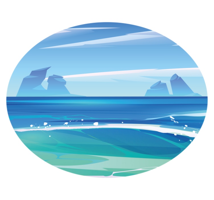 Natur vinyl tæppe kystnær ro - TenStickers