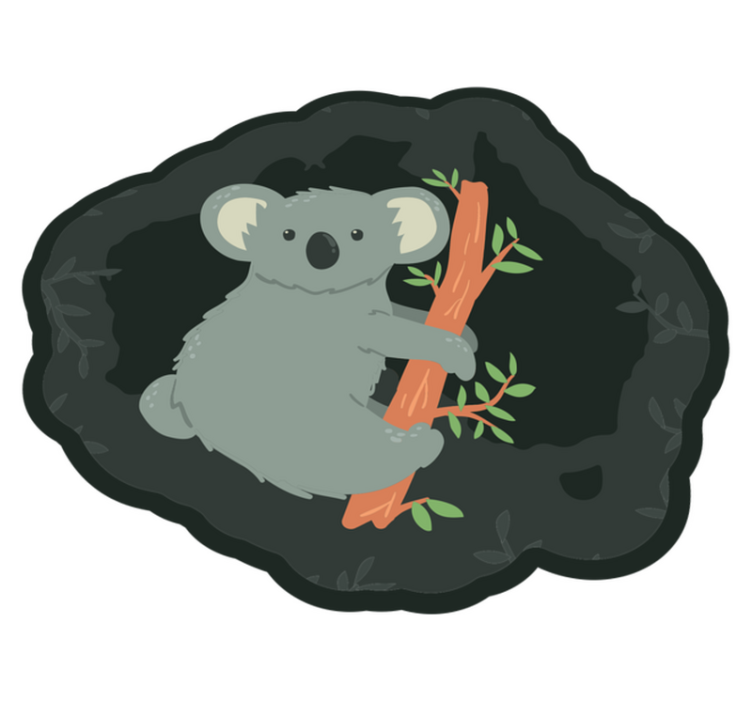 Koala køler på et kvist dyretæppe - TenStickers