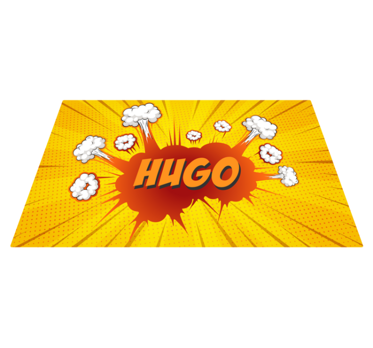 Vinyl tæppe med navn comic eksplosion med navn - TenStickers