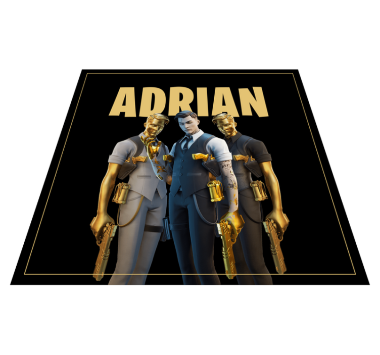 Videospil guld mand soveværelse tæppe - TenStickers