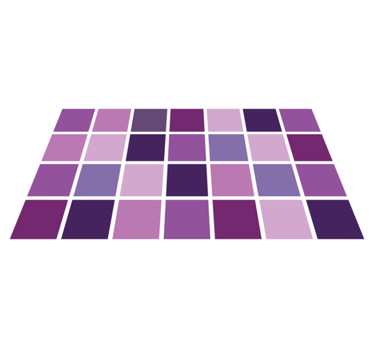 Lilla fliser gulvtæppe - TenStickers