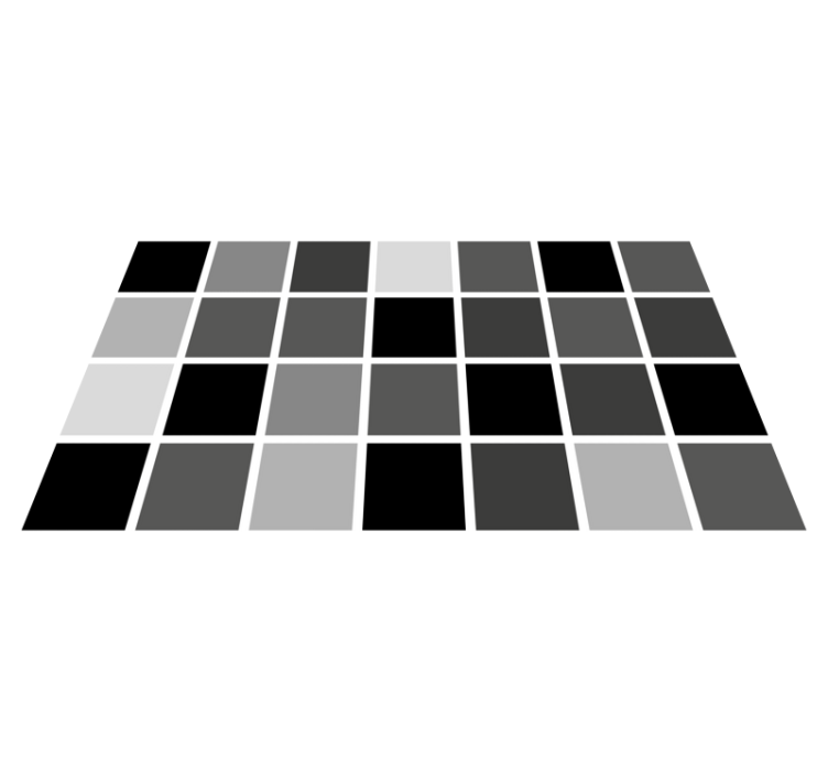 Grå og sort mønster fliser tæppe - TenStickers