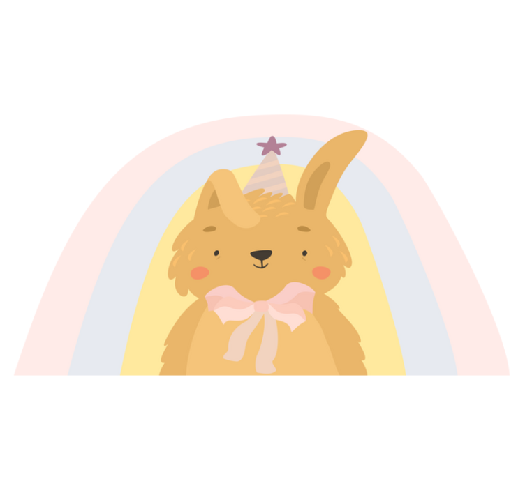 Yndig kaninkunst tæppe til børneværelse - TenStickers