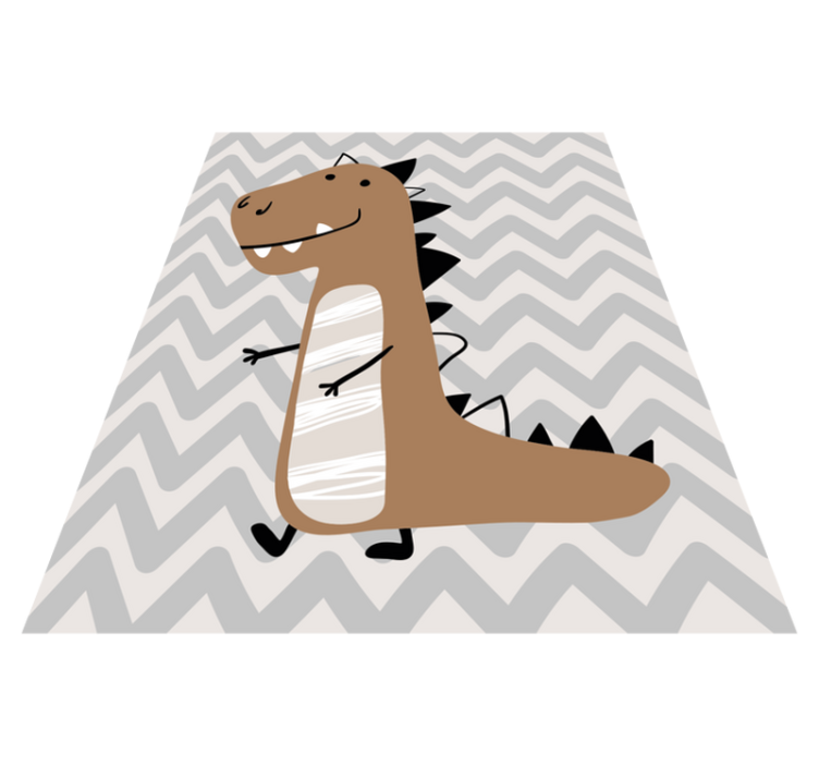 Brun baby t-rex vinyl tæppe - TenStickers
