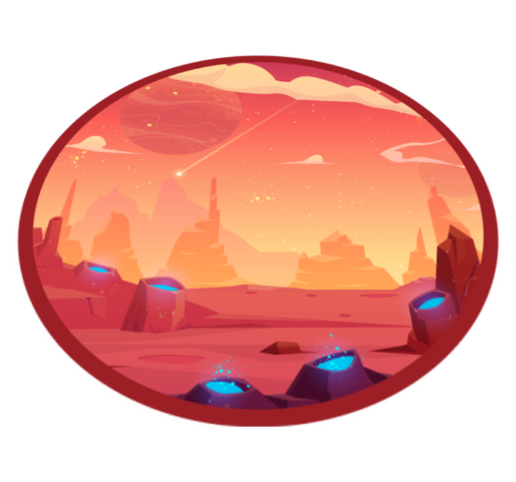 Kosmisk ørkenscene stjerne vinyl tæppe - TenStickers