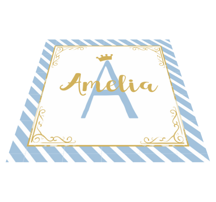 Vinyl tæppe med navn initial stil - TenStickers