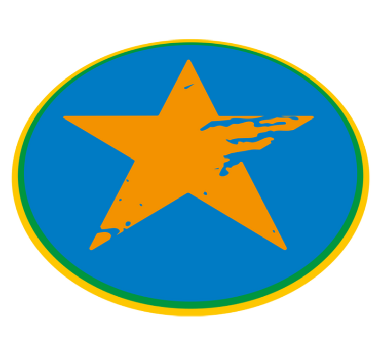 Blå stjerne accent vinyl tæppe - TenStickers