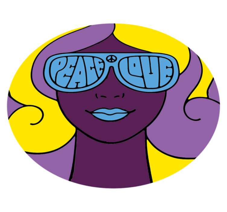 Fredskærlighedsikon vinyl tæppe til teenagere - TenStickers