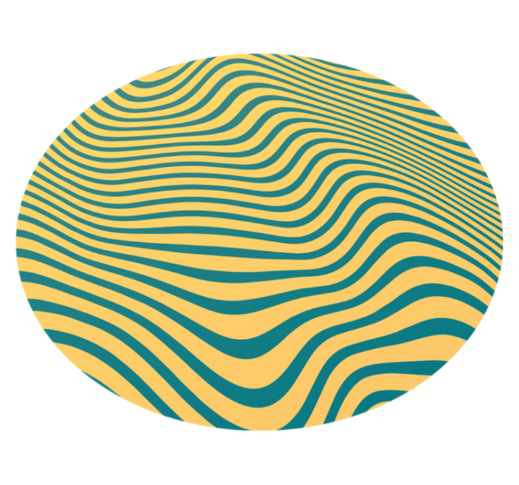 Kurvet linjekoncept stribede vinyl tæppe - TenStickers