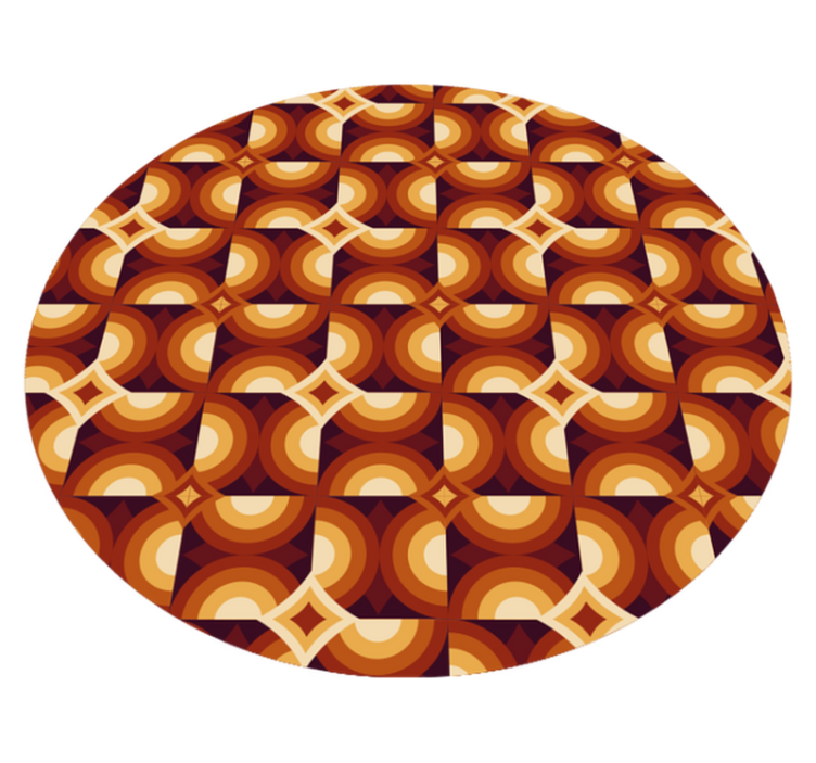 Levende cirkelmønster geometriske vinyl tæppe - TenStickers