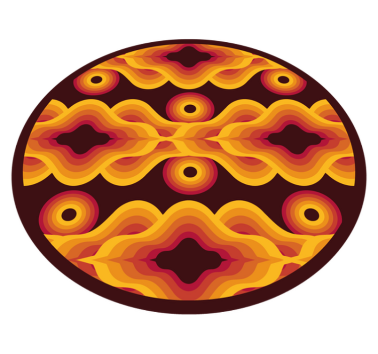 Vintage spiralmotiv mosaik vinyl tæppe - TenStickers