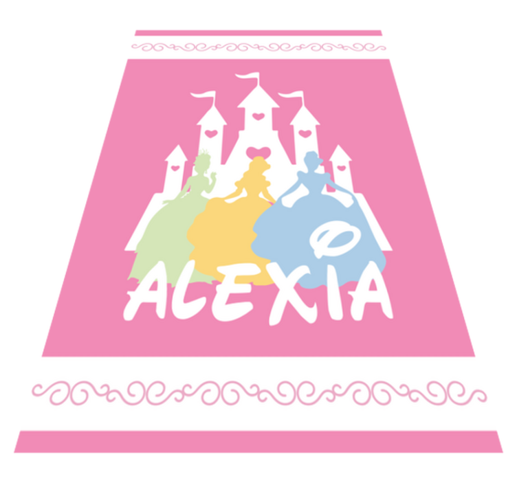 Eventyrslot vinyl tæppe med navn - TenStickers