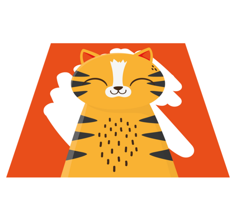 Glad tiger design vinyltæpper til babyværelse - TenStickers