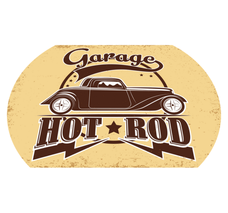 Garage hot rod vintage vinyl tæppe - TenStickers