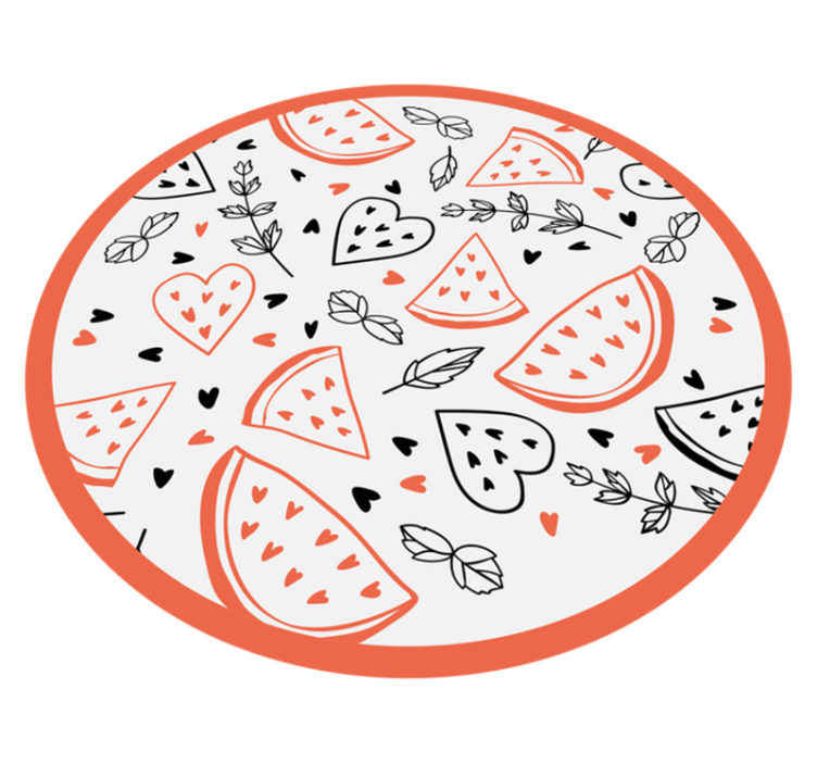 Søde hjertemønstre vinyl tæppe - TenStickers