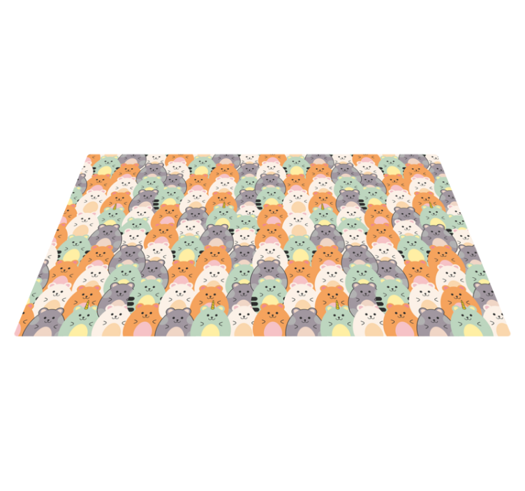 Yndige dyreudtryk vinyltæppe til entre - TenStickers