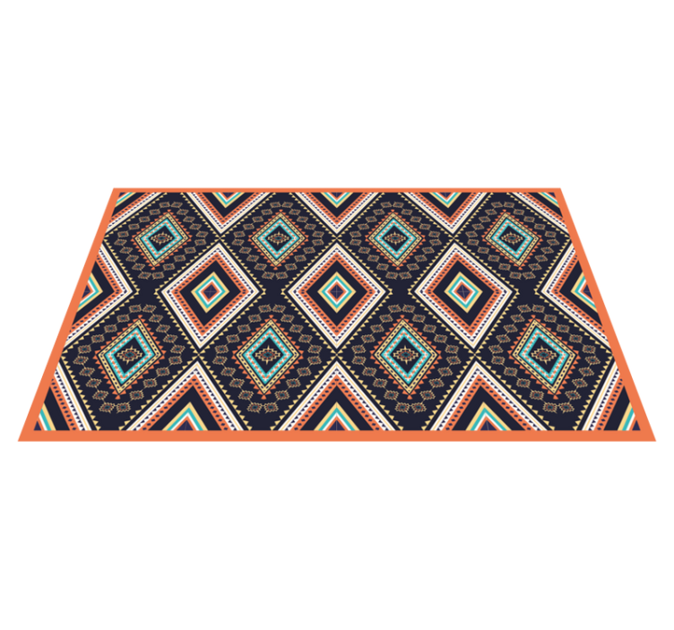 Geometrisk etnisk orientalsk mønster soveværelse tæppe - TenStickers
