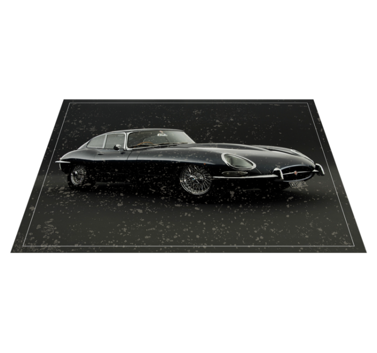 Jaguar e-type vintage tæppe - TenStickers