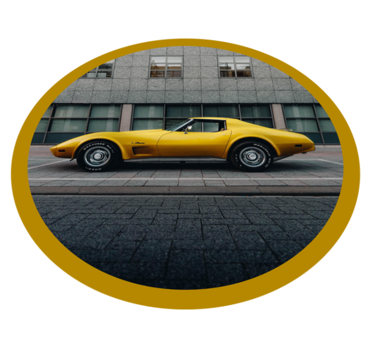 Chevrolet corvette vintage tæppe - TenStickers