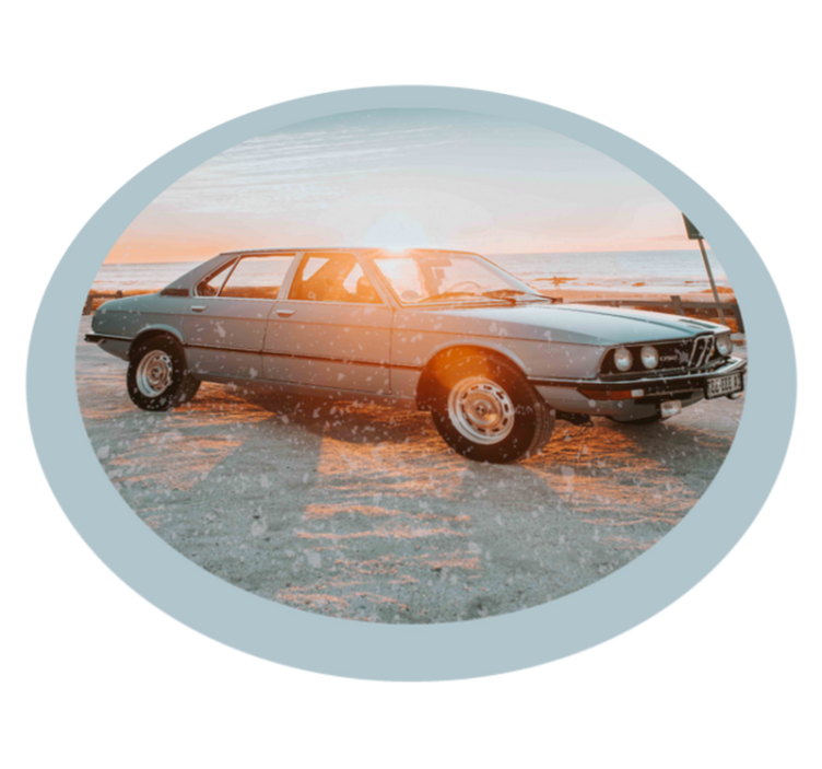 Bmw 3. 0 vintage vinyl tæppe - TenStickers