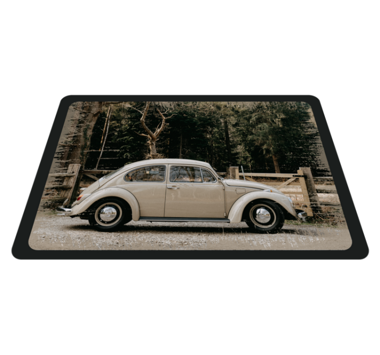 Vw beetle vintage vinyl tæppe - TenStickers