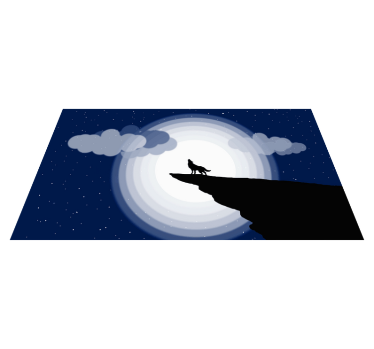 Halvmånehyl vinyl tæppe til teenagere - TenStickers