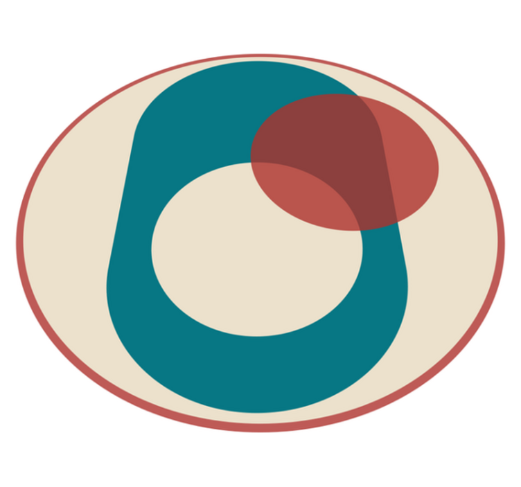 Cirkler i harmoni moderne vinyl tæppe - TenStickers