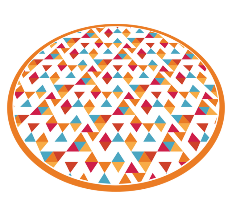 Farverige trekantede former geometriske vinyl tæppe - TenStickers