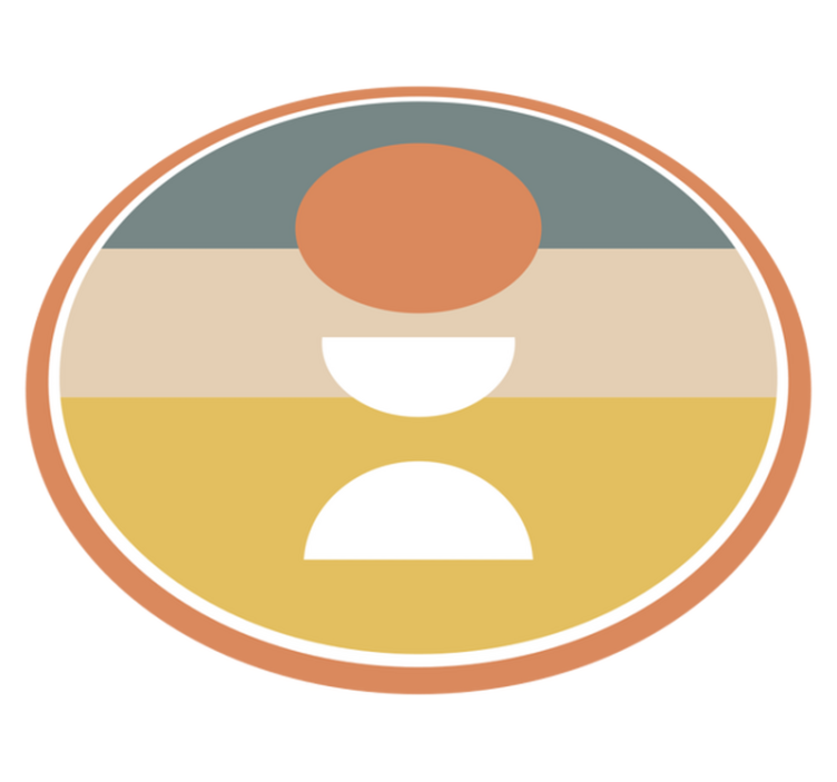 Cirkulær farveharmoni minimalistiske vinyl tæppe - TenStickers