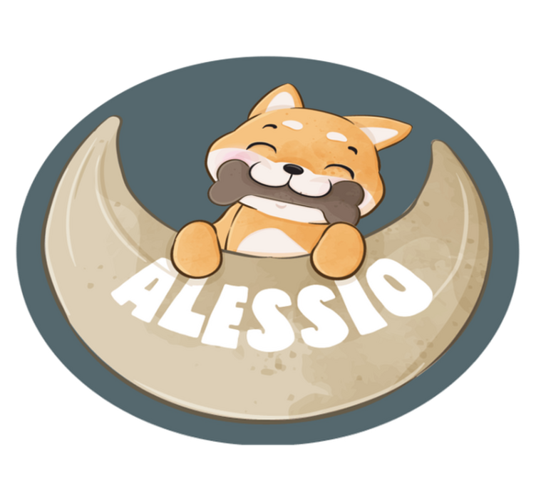 Søde dyr doggy mops personlig dækkeservietter - TenStickers