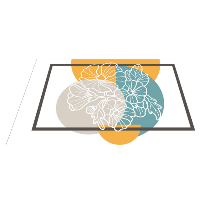 Moderne blomsteraccent Blomster og planter vinyltæppe - TenStickers