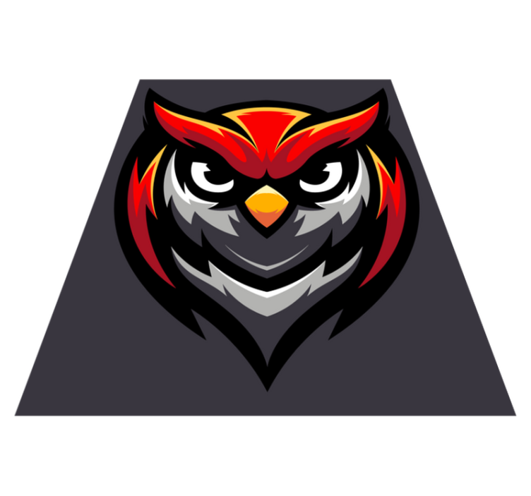 Ugle grafik fed vinyl tæppe til teenagere - TenStickers