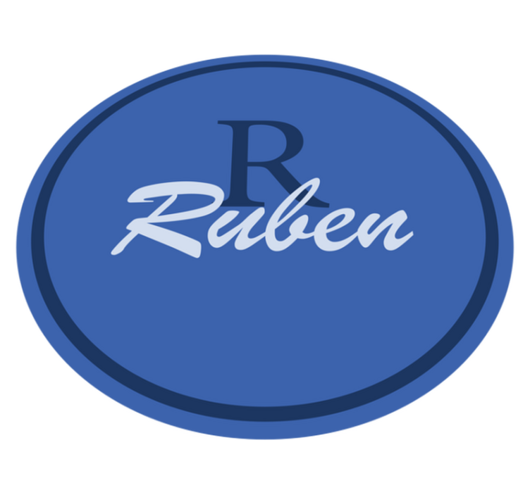 Blå baggrund med indledende personlig dækkeservietter - TenStickers