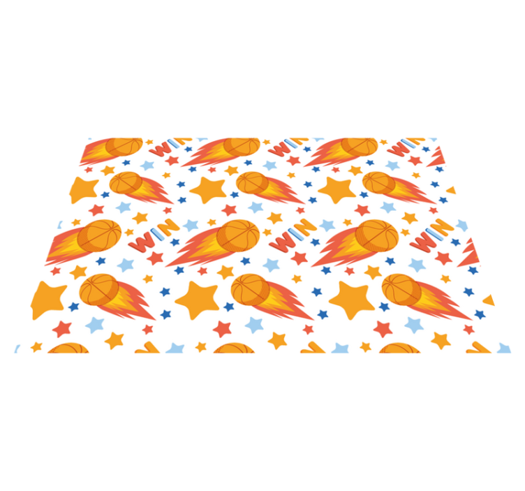 Sporty stjerner design vinyl tæppe med spil - TenStickers