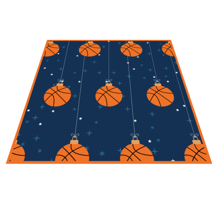 Basketball ornament mønster vinyl tæppe - TenStickers