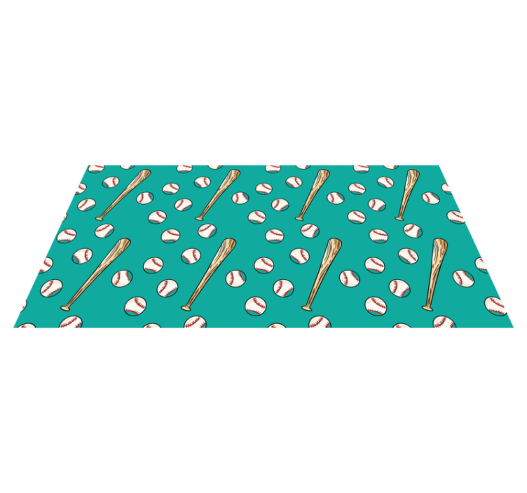 Baseball mønster sjov vinyl tæppe med spil - TenStickers