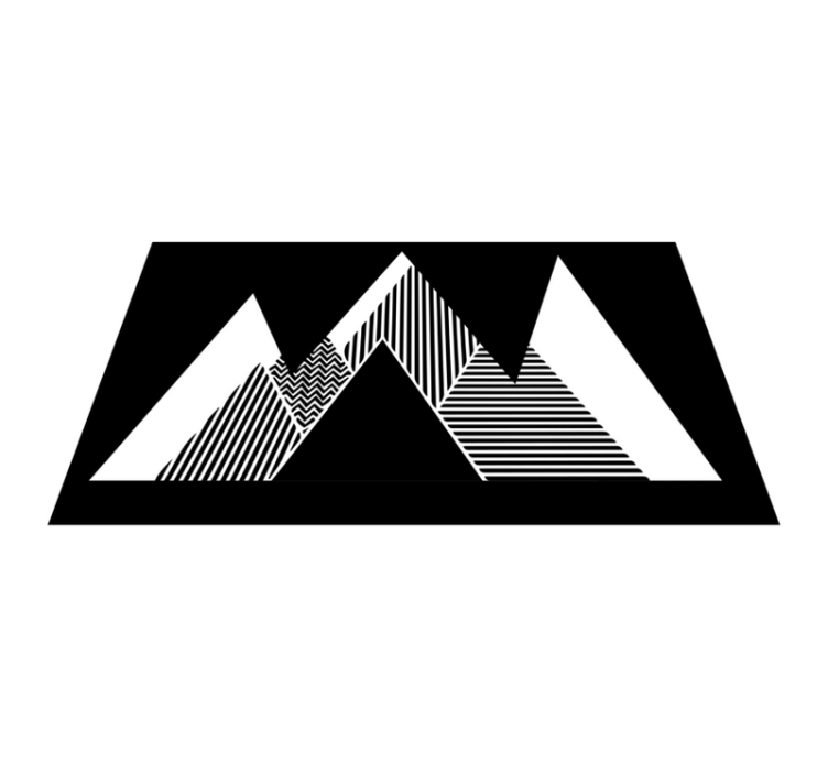 Stilfuldt zigzag-mønster geometriske vinyl tæppe - TenStickers