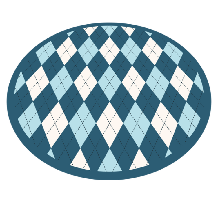 Diamantmønster elegance geometriske vinyl tæppe - TenStickers