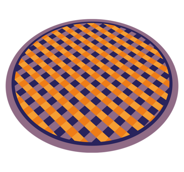 Fedt ternet mønster stribede vinyl tæppe - TenStickers