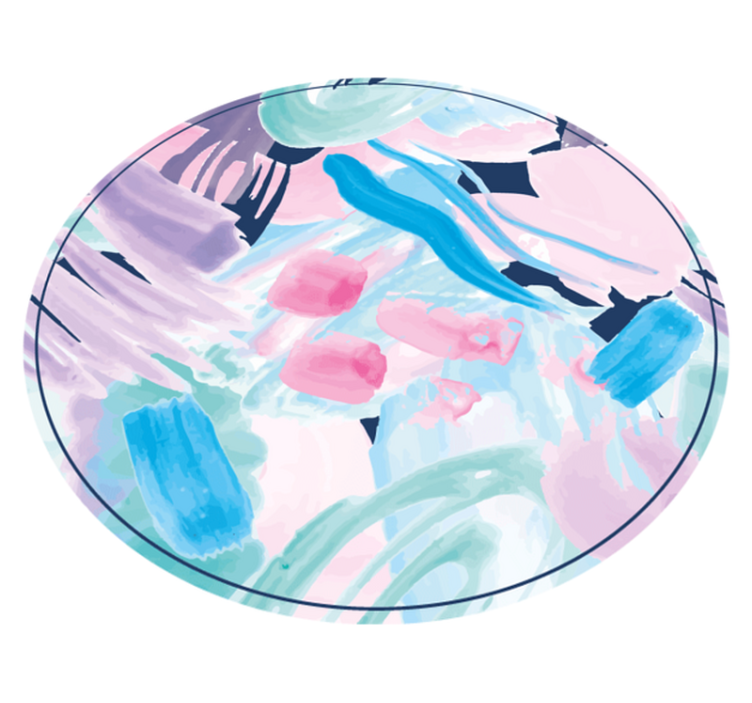 Farverig abstrakt kunst minimalistiske vinyl tæppe - TenStickers